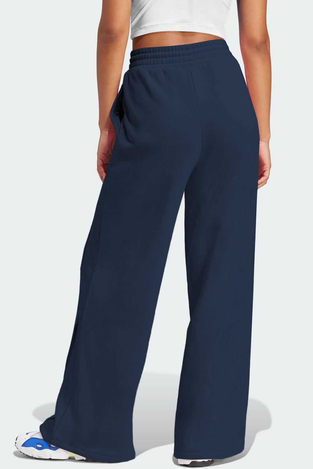 Drawstring Wide Leg Active Pants - Charming Charlie