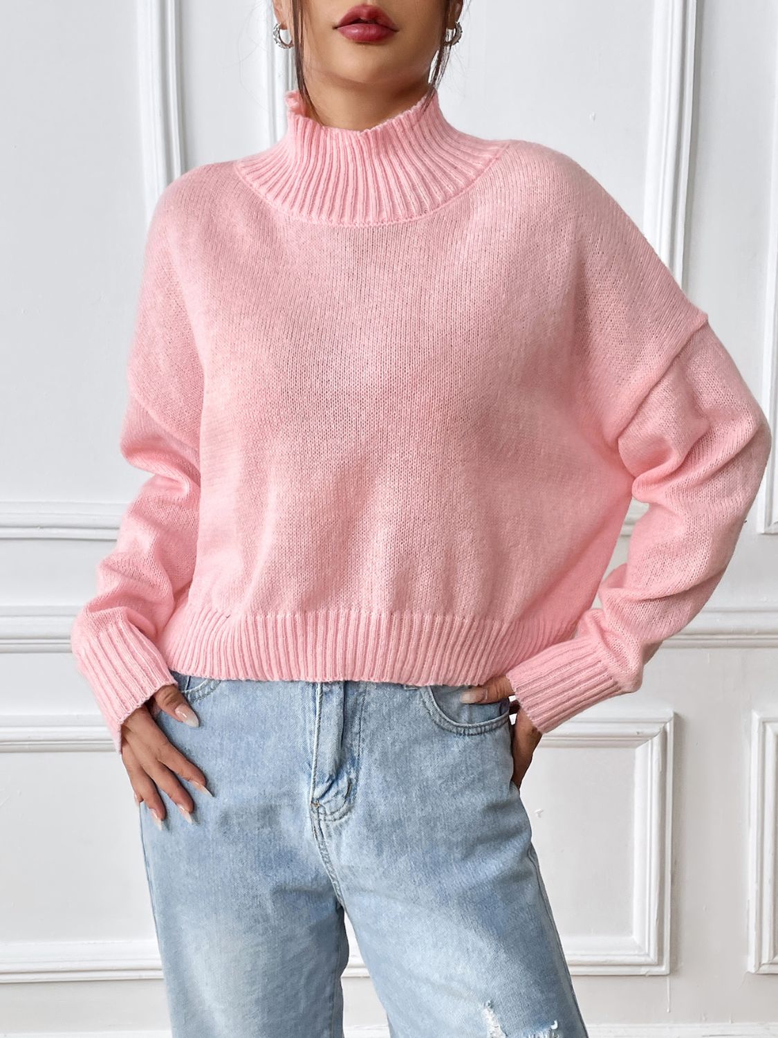 Turtleneck Long Sleeve Sweater - Charming Charlie