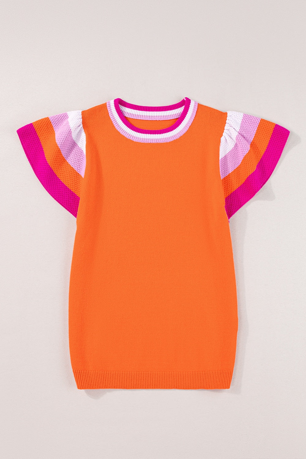 Color Block Round Neck Knit Top - Charming Charlie
