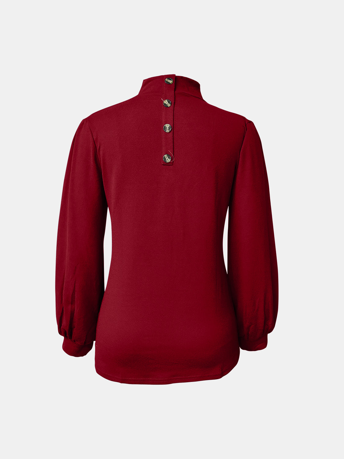 Full Size Mock Neck Long Sleeve T-Shirt - Charming Charlie