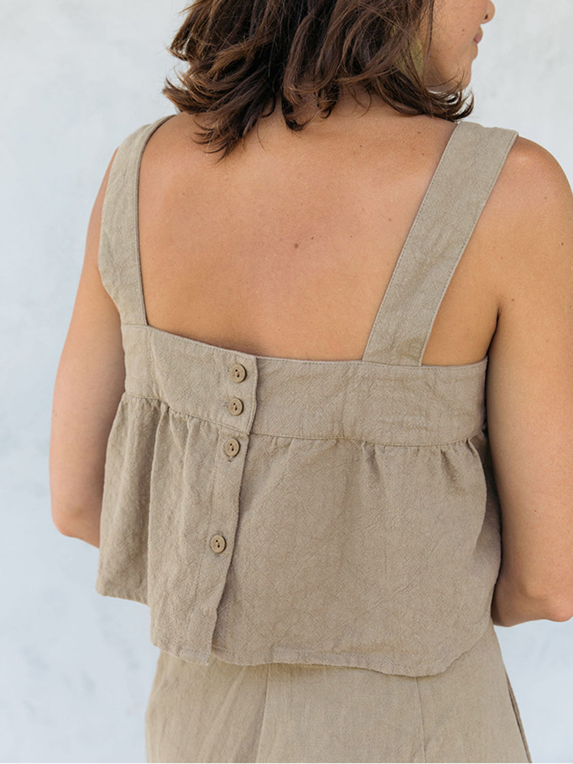 Square Neck Wide Strap Top and Pants Set - Charming Charlie