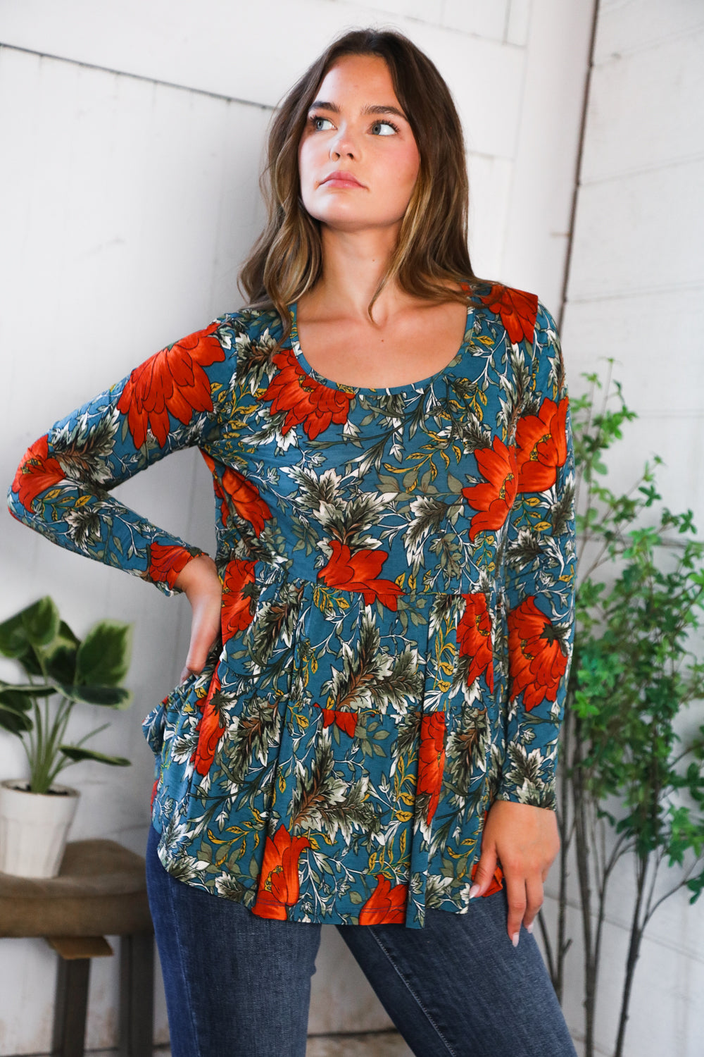 The Scarlet Fields Babydoll Blouse - Charming Charlie