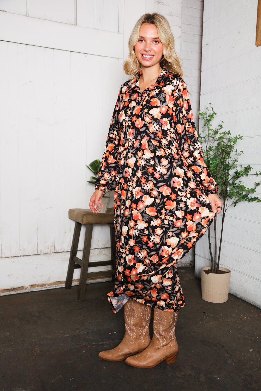 A Homestead Beauty Floral Dress - Charming Charlie