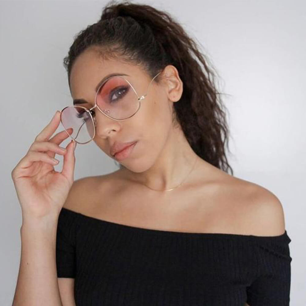 EUGENE | CD05 - Women's Trendy Oversized Pantone Lens Sunglasses - Cramilo Eyewear - Stylish Trendy Affordable Sunglasses Clear Glasses Eye Wear Fashion