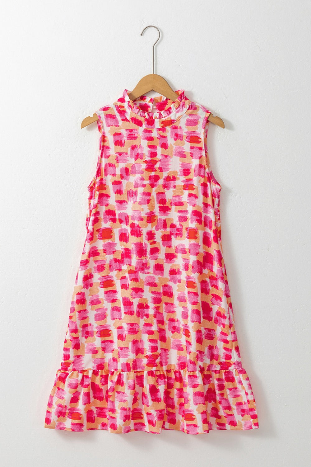 Printed Mock Neck Sleeveless Dress - Charming Charlie