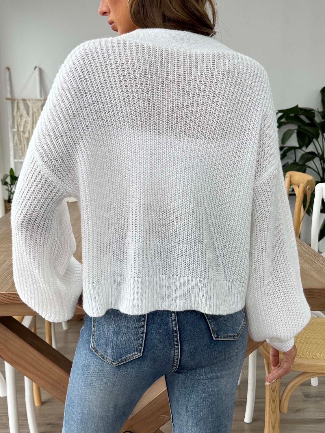 V-Neck Button Up Long Sleeve Cardigan - Charming Charlie