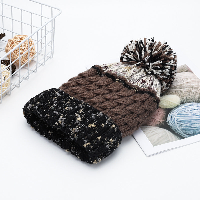 Contrast Thermal Hat with Pompom - Charming Charlie