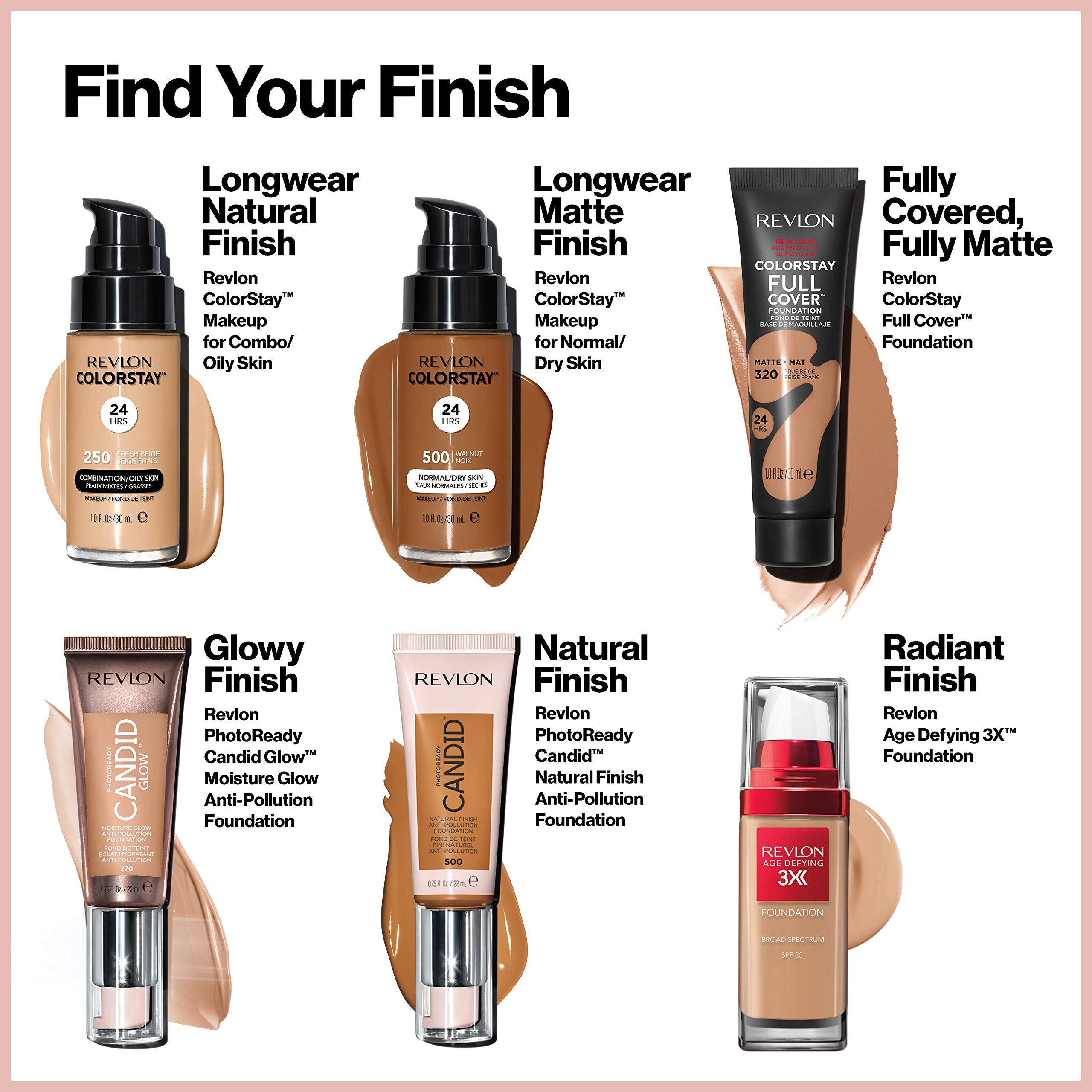 Revlon ColorStay Full Cover Longwear Matte Foundation, Heat & Sweat Resistant Lightweight Face Makeup - Charming Charlie