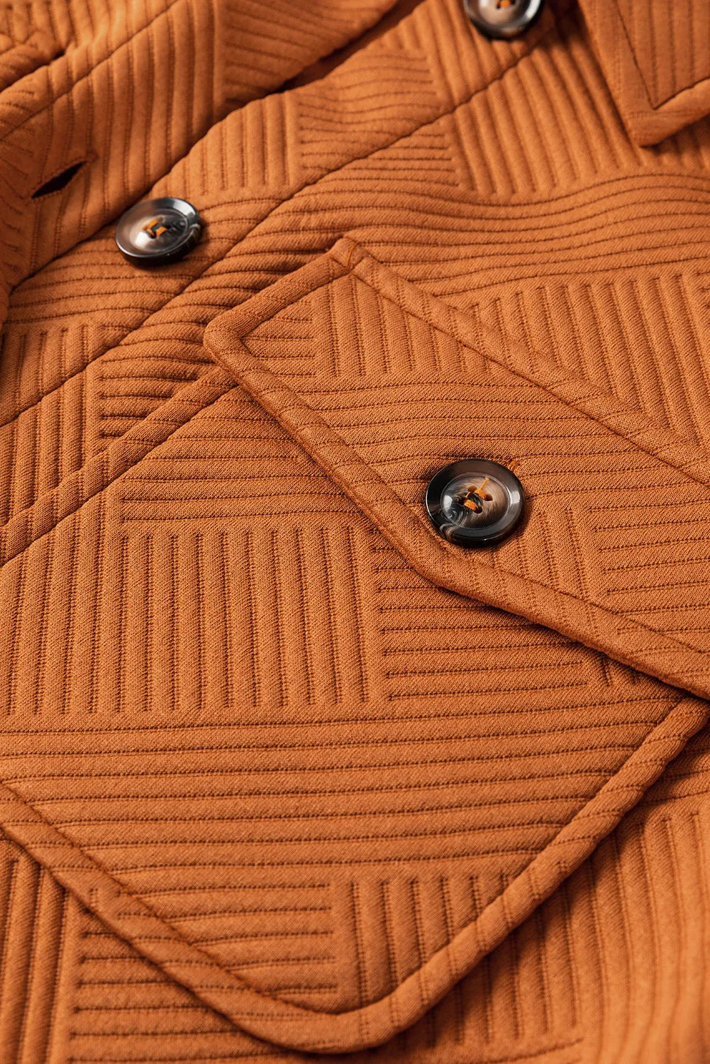Textured Button Down Collared Neck Coat - Charming Charlie