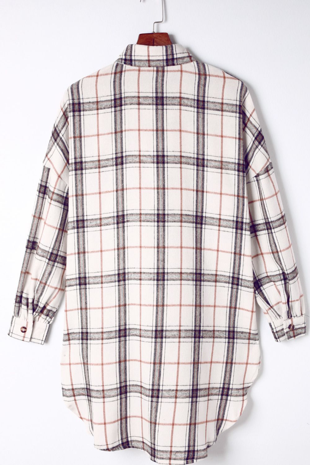 Plaid Button Up Long Sleeve Shacket - Charming Charlie