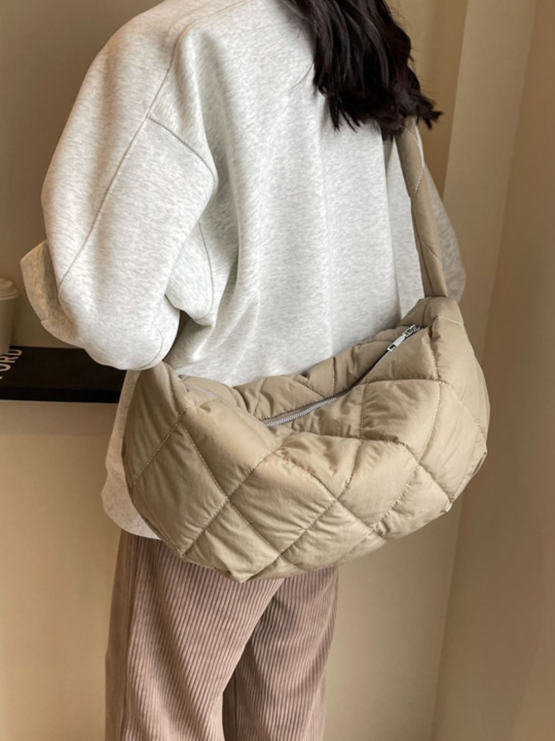 Quilted Polyester Crossbody Bag - Charming Charlie