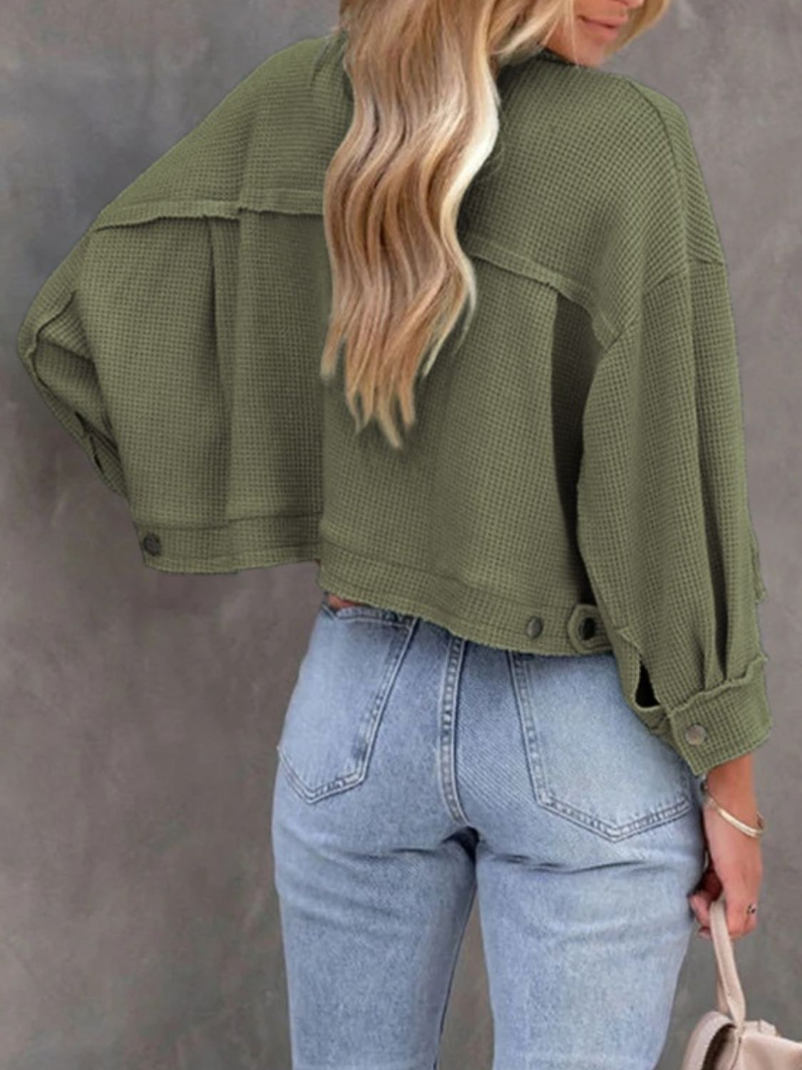 Button Up Long Sleeve Jacket - Charming Charlie