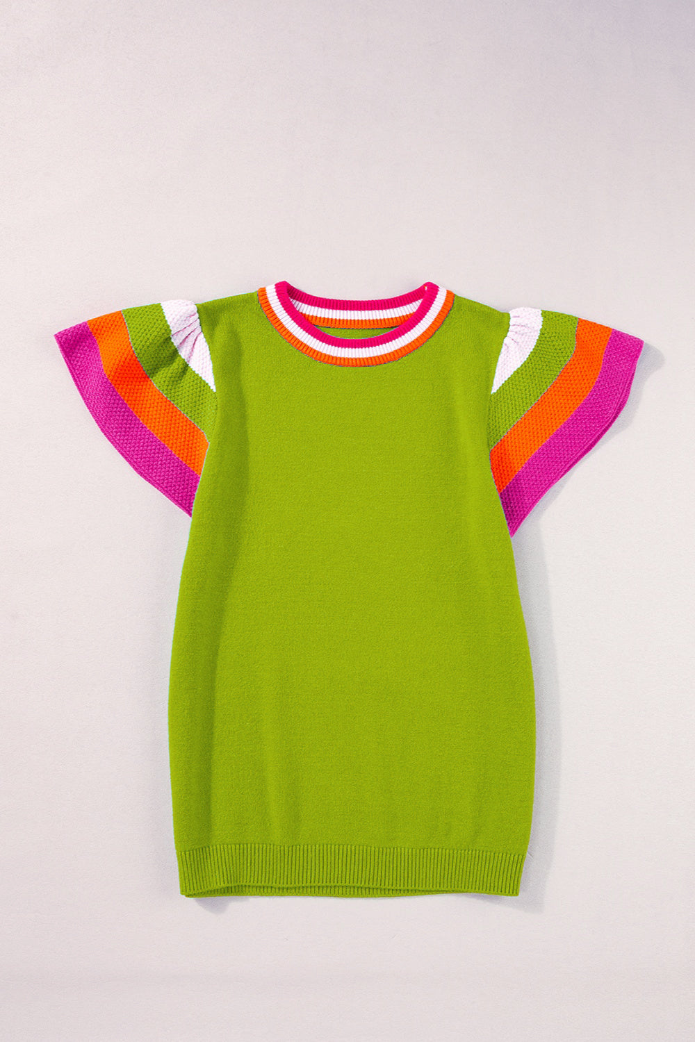 Color Block Round Neck Knit Top - Charming Charlie