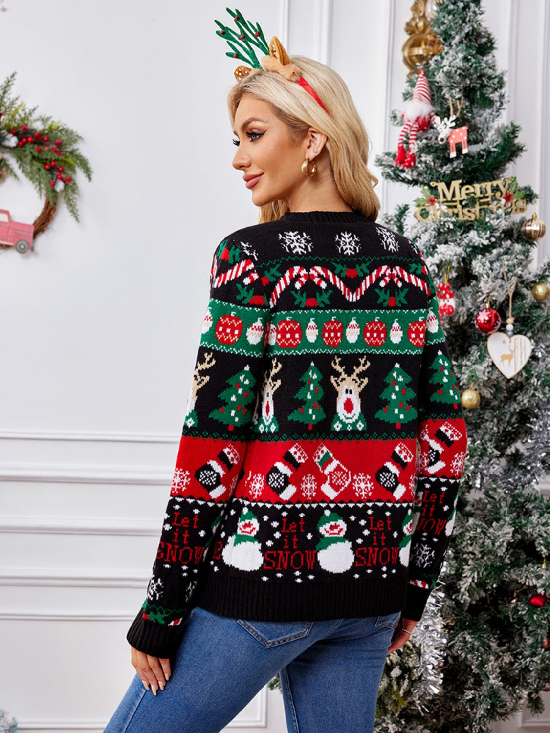 Reindeer Button Up Long Sleeve Cardigan - Charming Charlie