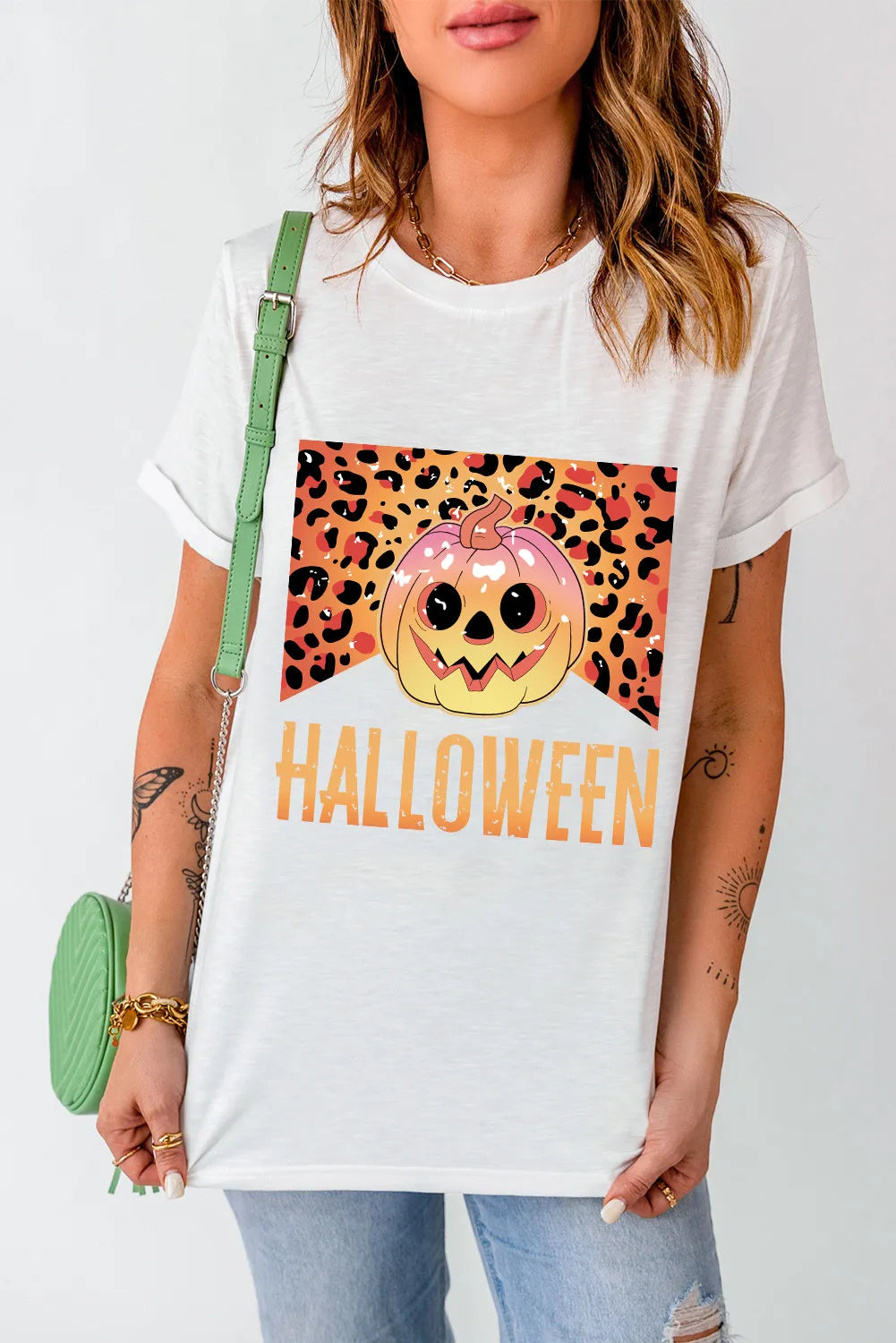 Graphic Round Neck Short Sleeve T-Shirt - Charming Charlie