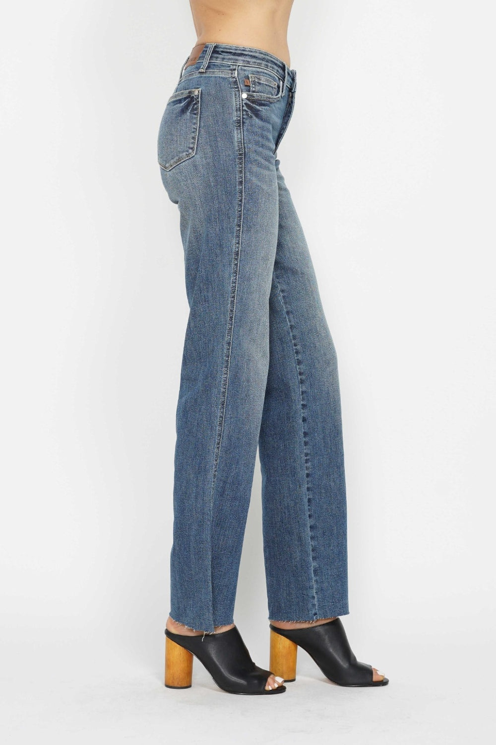 Judy Blue Full Size Tummy Control Straight Jeans - Charming Charlie