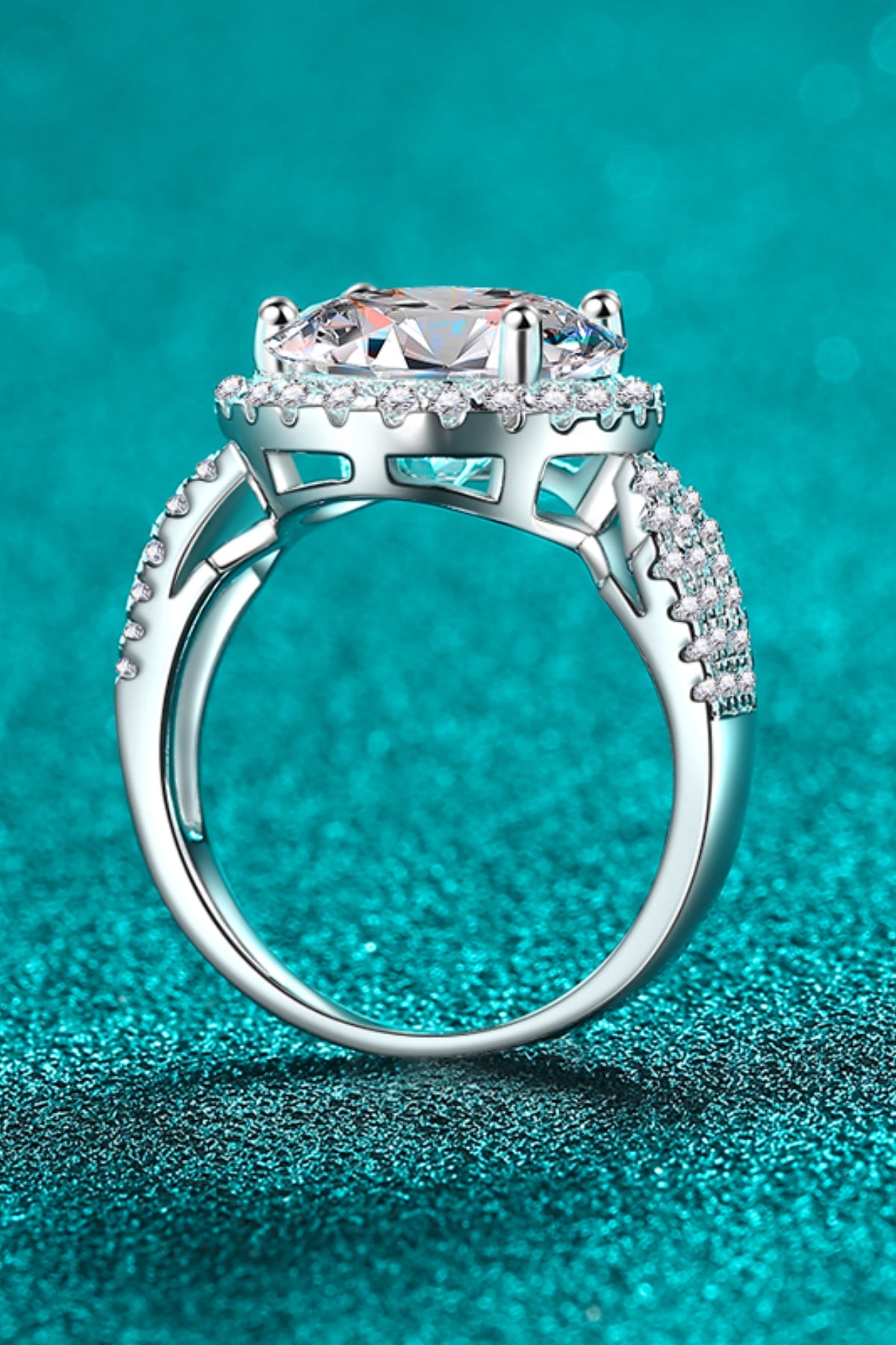 5 Carat Moissanite 925 Sterling Silver Ring - Charming Charlie