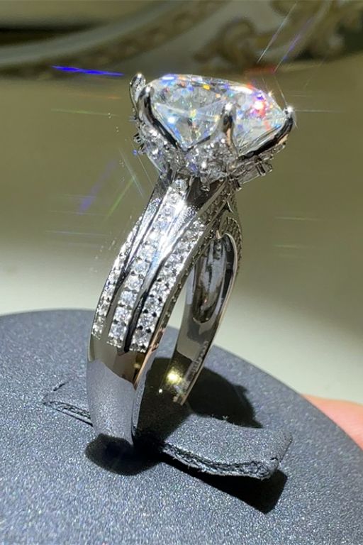 5 Carat Moissanite 925 Sterling Silver Ring - Charming Charlie