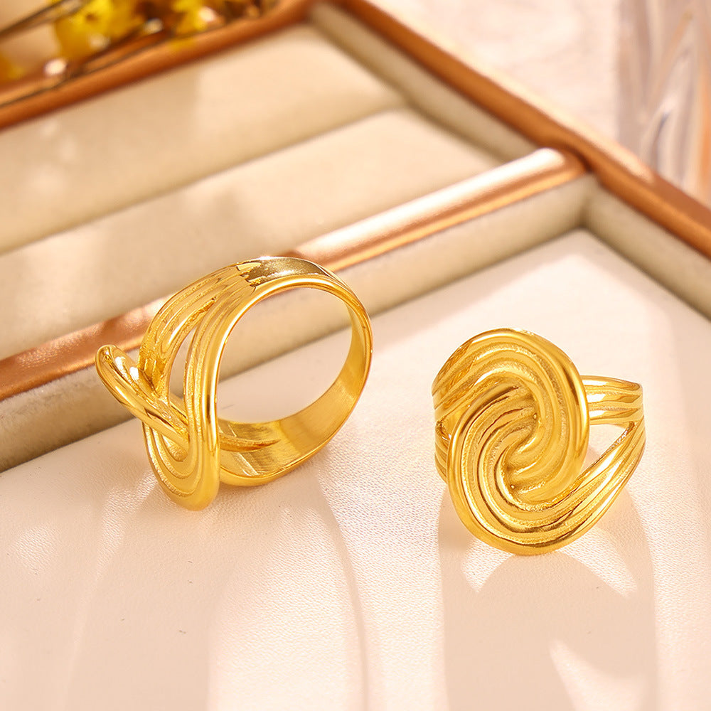 18K Gold-Plated Twisted Ring - Charming Charlie