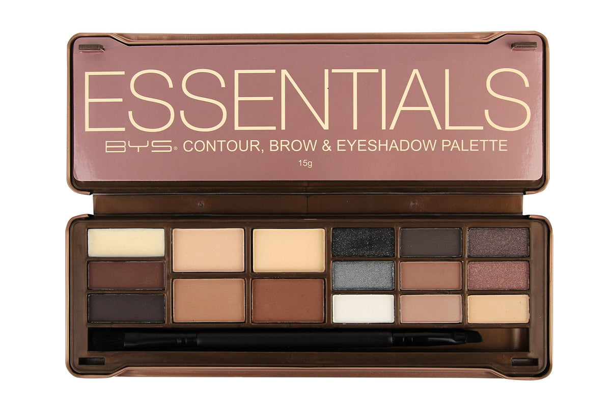 BYS Contour, Brow & Eyeshadow Palette - Essentials 15g/0.5oz - Charming Charlie