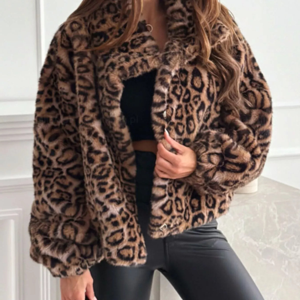 Leopard Faux Fur Cropped Jacket – Charming Charlie