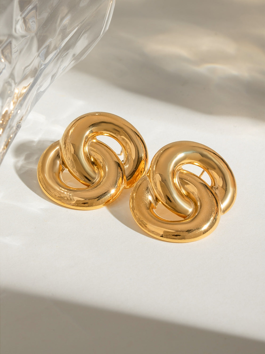 18K Gold-Plated Stainless Steel Knotted Earrings - Charming Charlie
