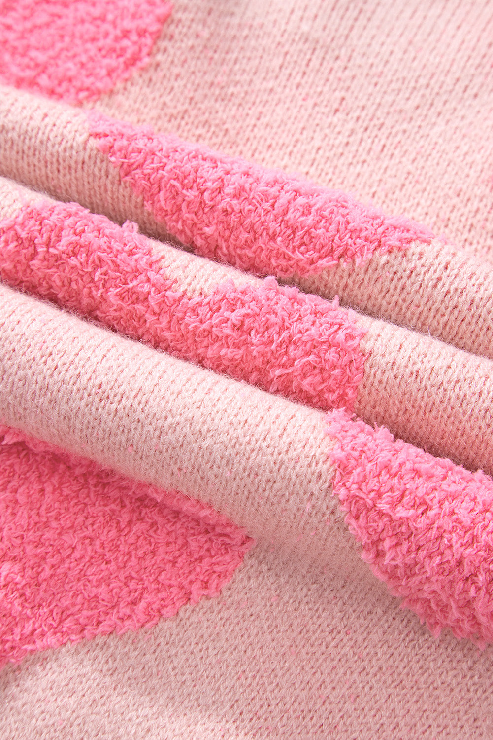 Valentine's Day Heart Jacquard Round Neck Sweater - Charming Charlie