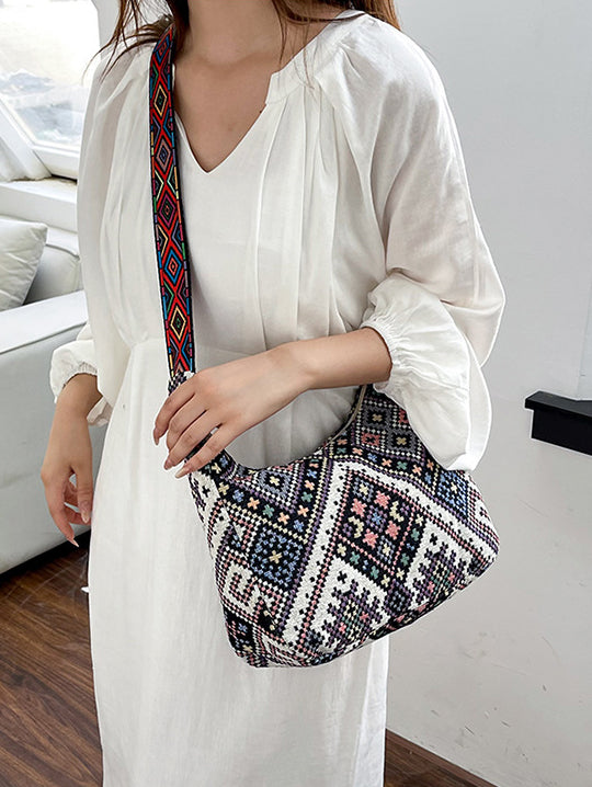 Geometric Adjustable Strap Crossbody Bag - Charming Charlie