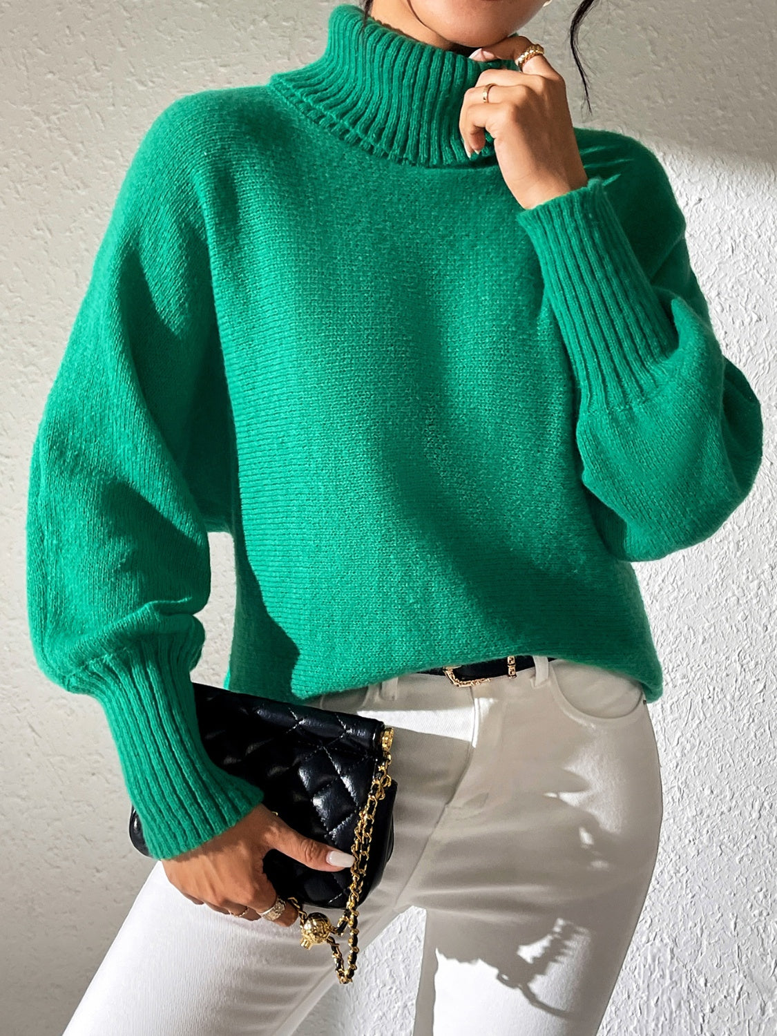 Turtleneck Long Sleeve Sweater - Charming Charlie