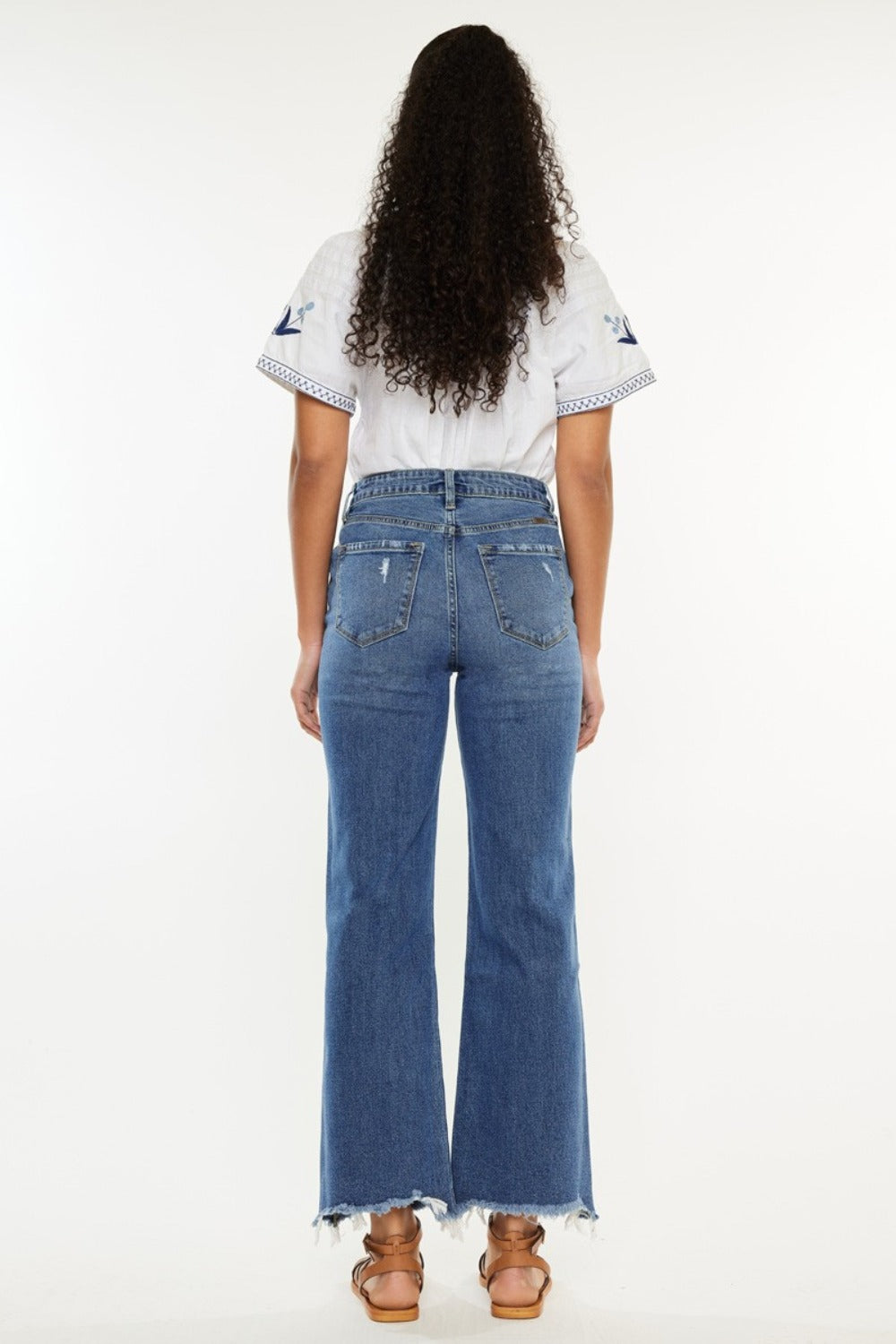 Kancan Full Size High Rise Slim Wide Leg Jeans - Charming Charlie