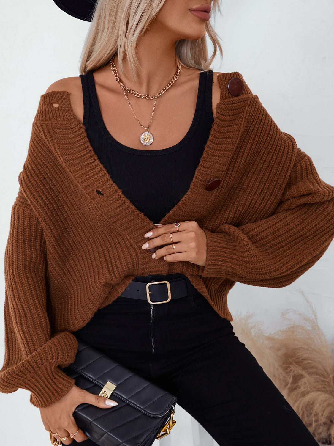 Button Down Long Sleeve Cardigan - Charming Charlie