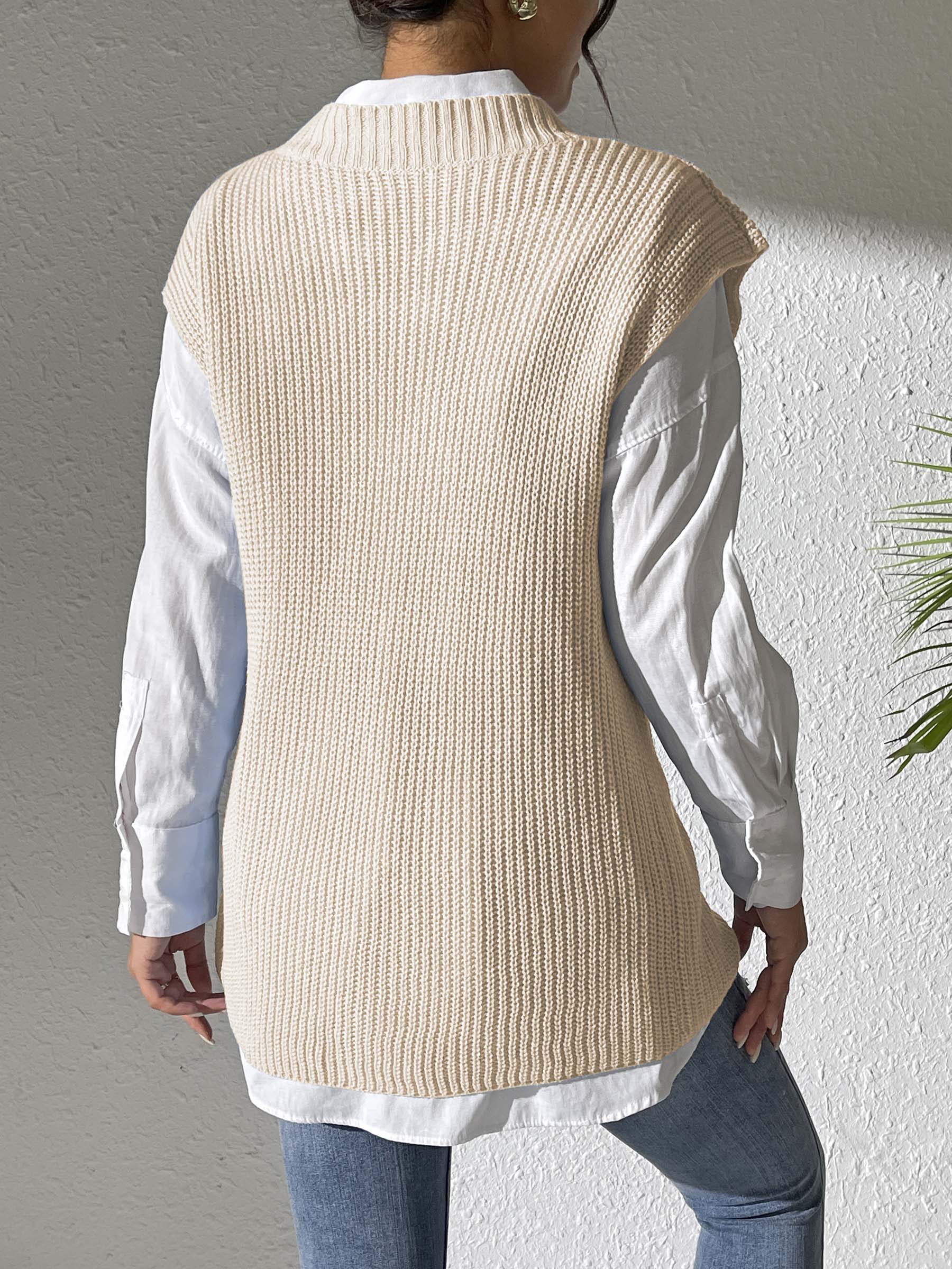 Pearl Trim V-Neck Sweater Vest - Charming Charlie