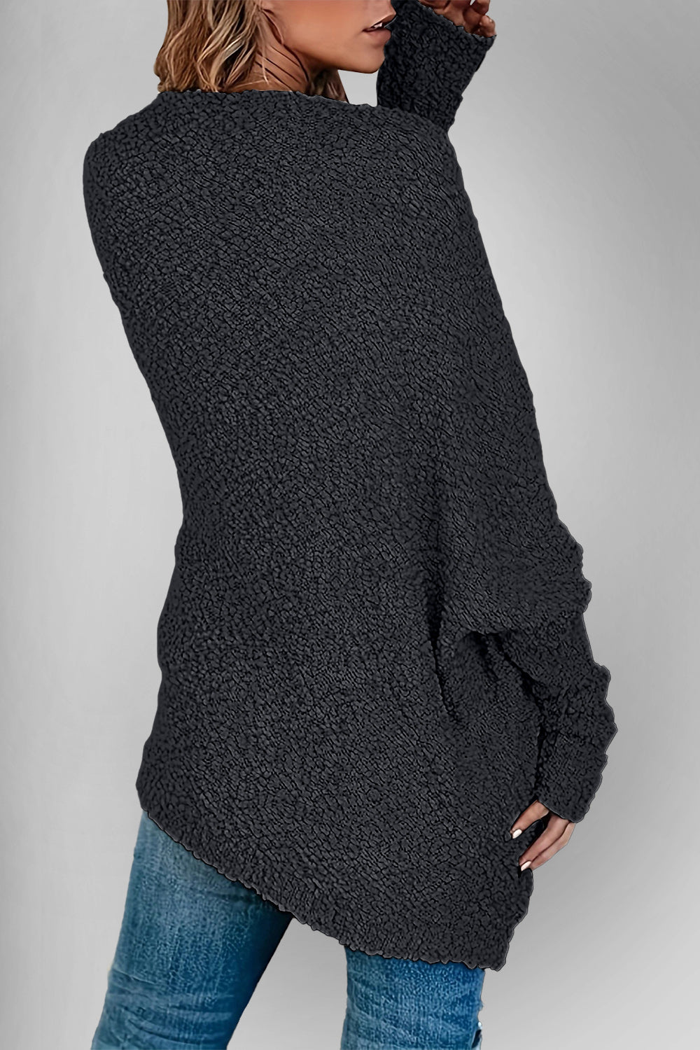Double Take Pocketed Open Front Long Sleeve Cardigan - Charming Charlie
