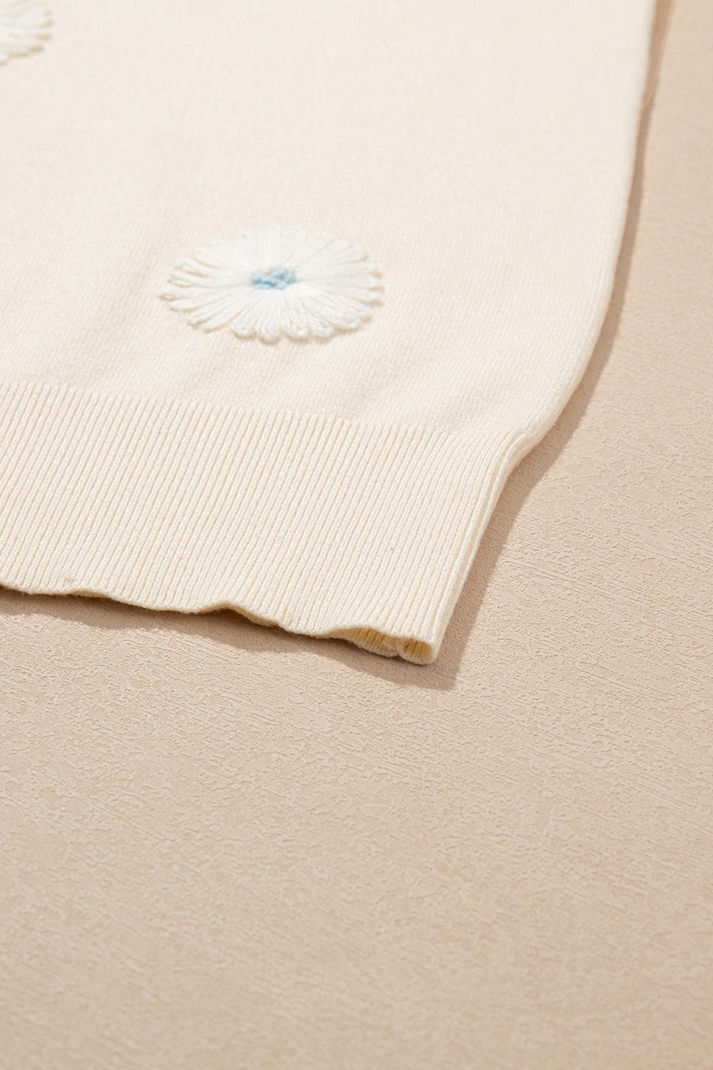 Daisy Round Neck Short Sleeve Knit Top - Charming Charlie