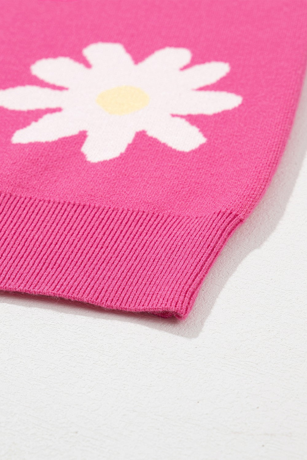 Daisy Round Neck Dropped Shoulder Sweater - Charming Charlie