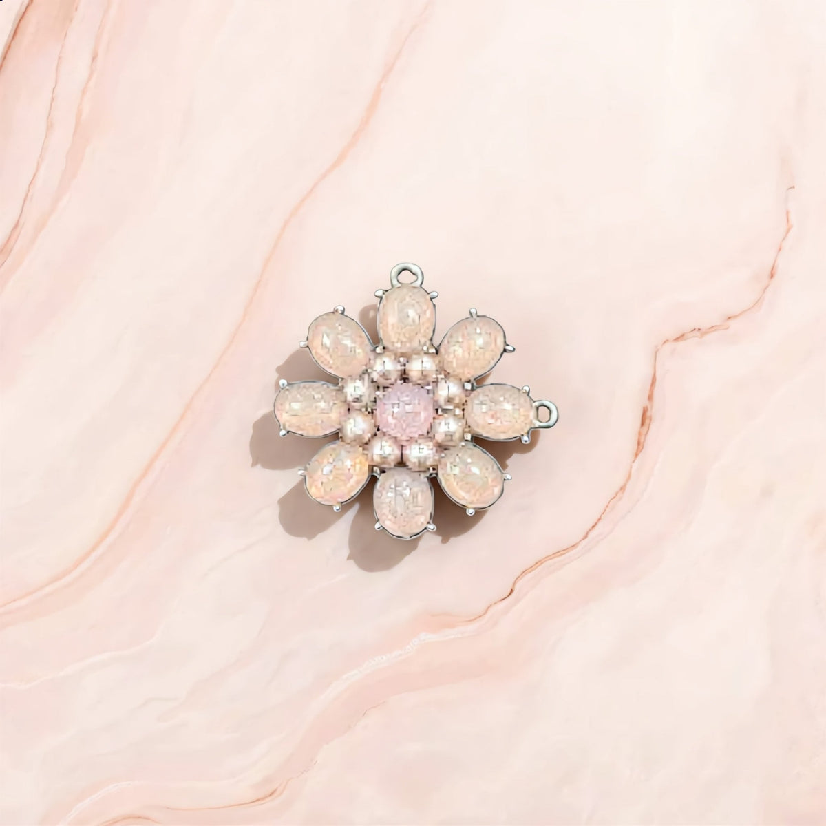 Exquisite Petal Pink Floral Jewelry Pendant - Charming Charlie