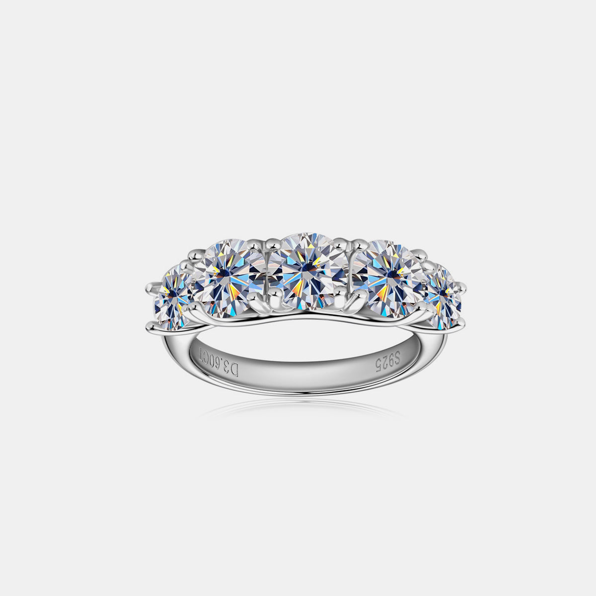 3.6 Carat Moissanite 925 Sterling Silver Ring - Charming Charlie