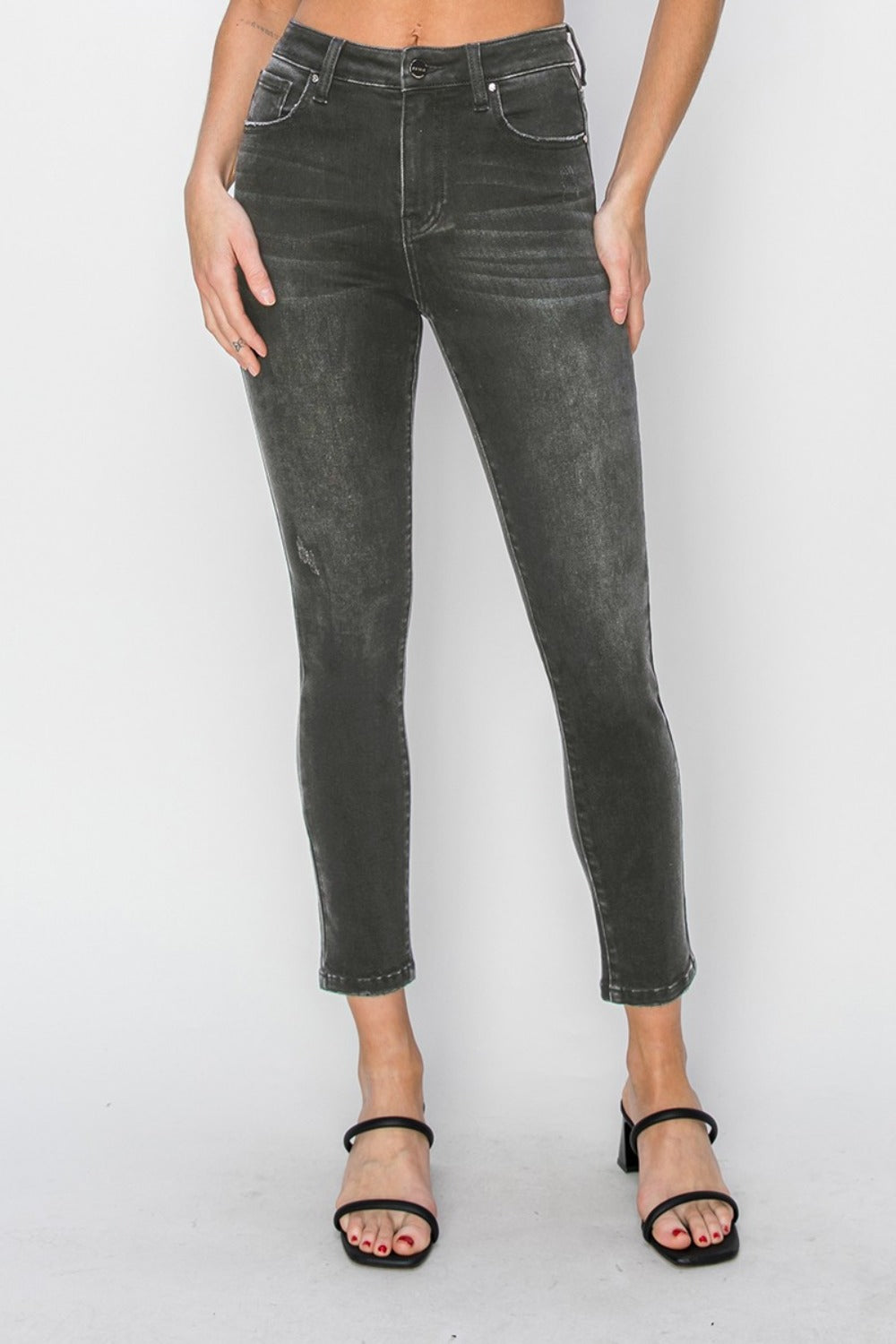 RISEN Full Size High Rise Ankle Skinny Jeans - Charming Charlie