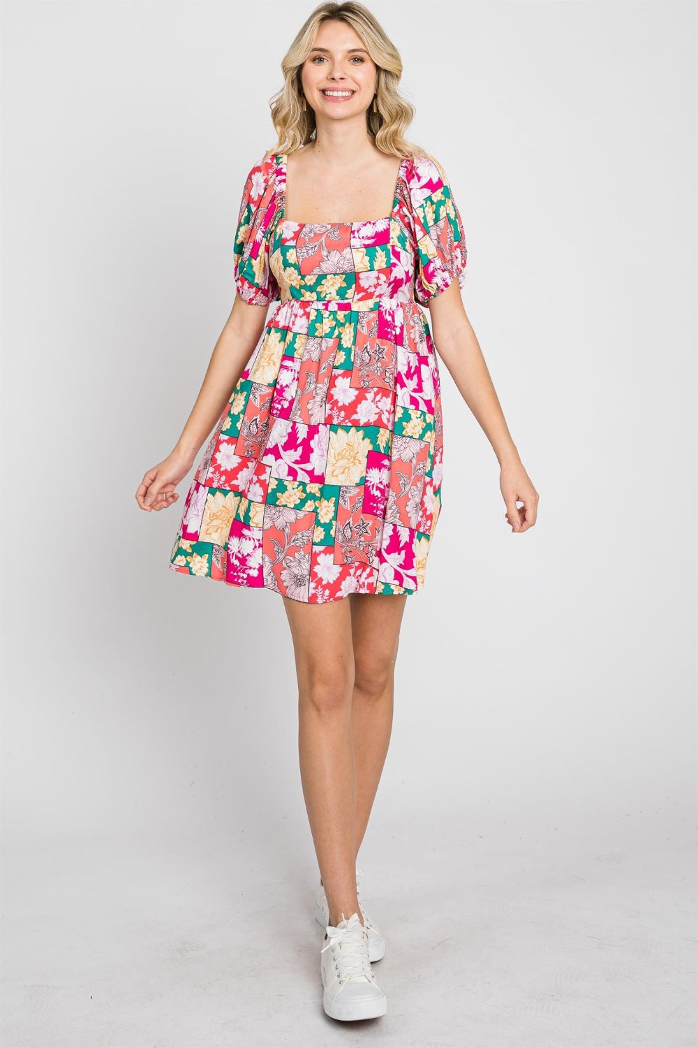 GeeGee Floral Ruff Sleeve Mini Dress - Charming Charlie