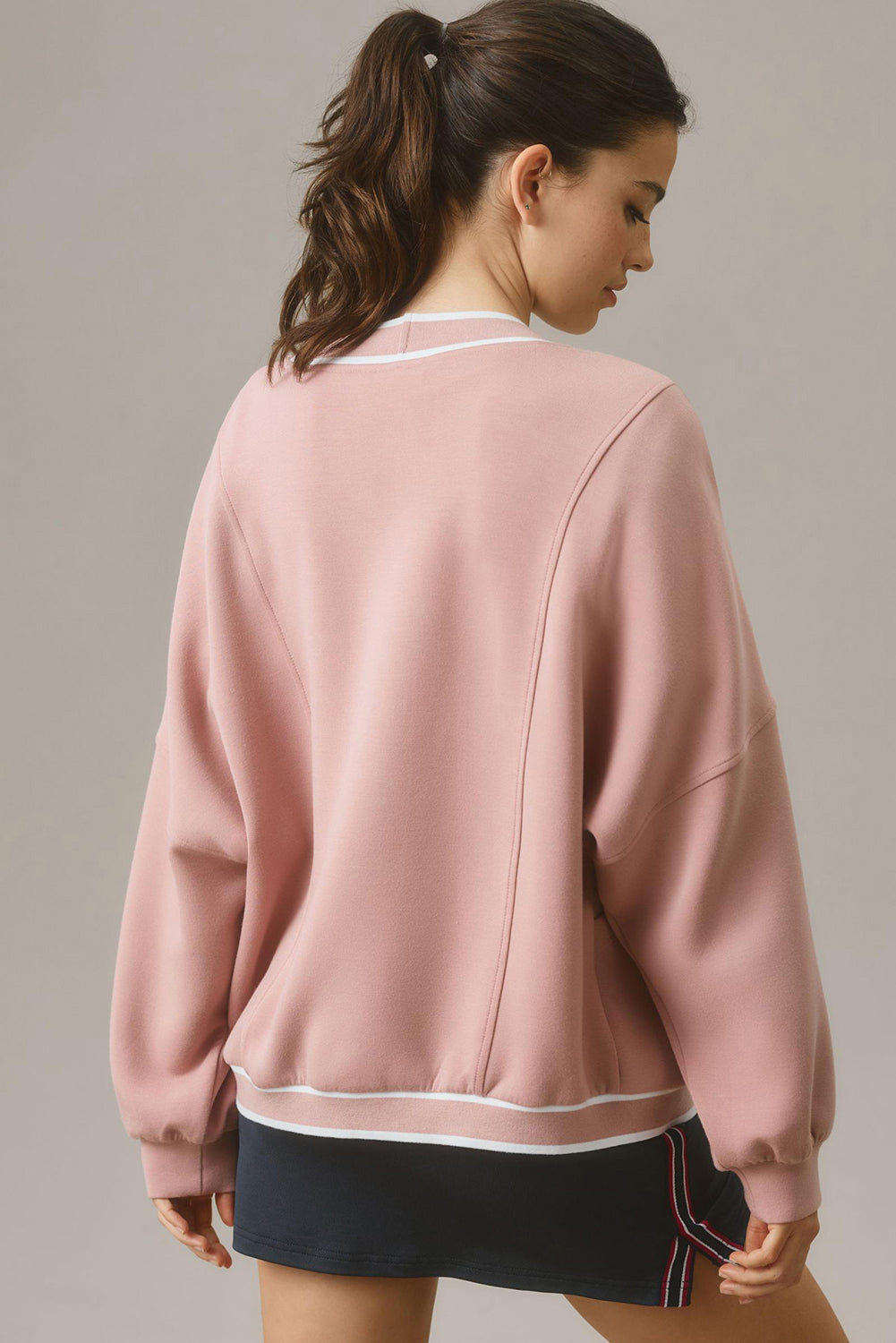 Contrast Trim V Neck Button Up Cardigan - Charming Charlie