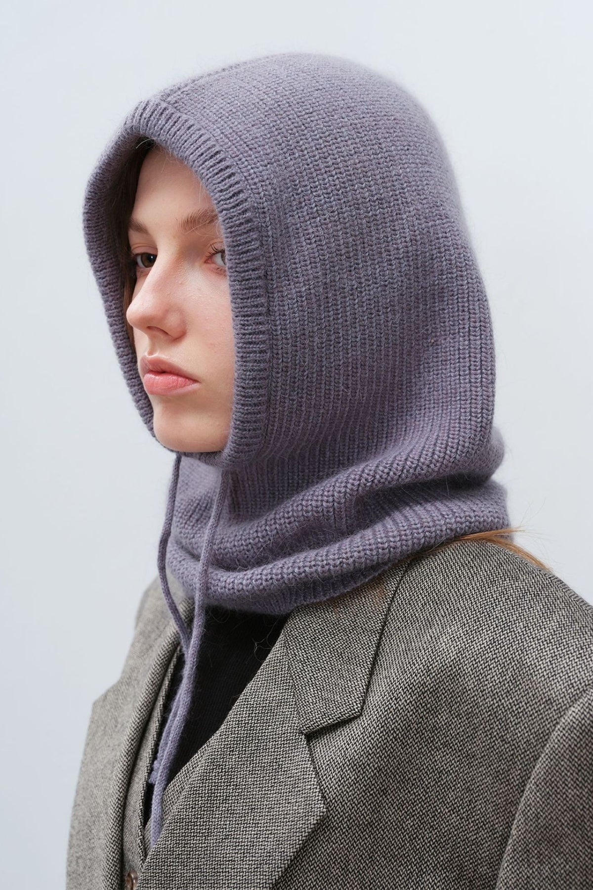 Drawstring Solid Color Thermal Knit Hat - Charming Charlie