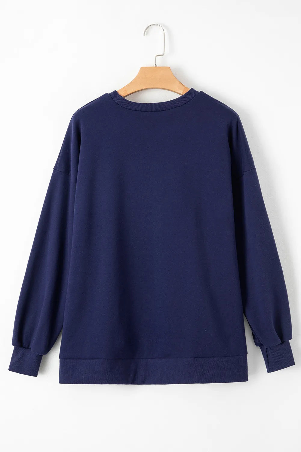 Round Neck Long Sleeve Sweatshirt - Charming Charlie