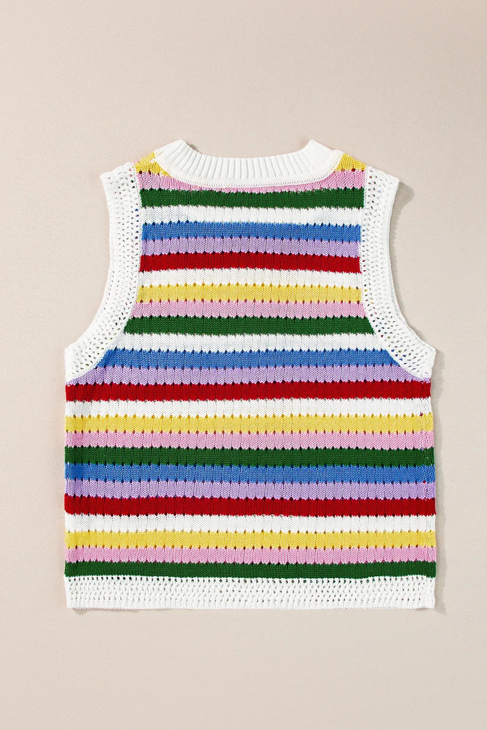 Contrast Round Neck Sweater Vest - Charming Charlie