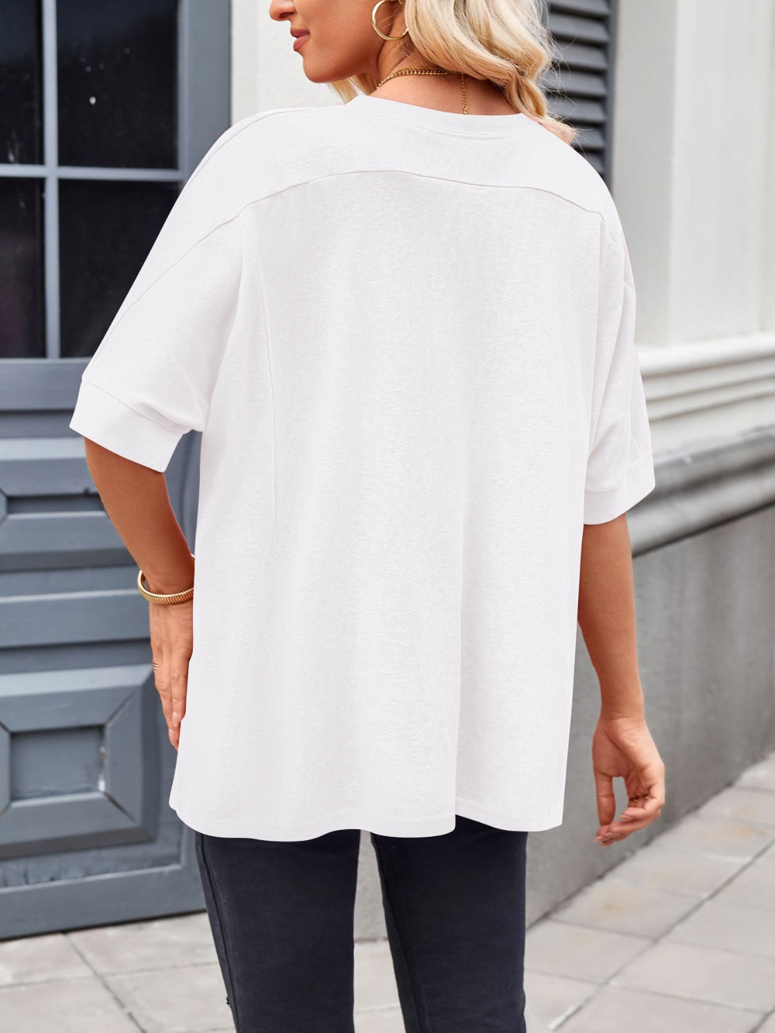 Lovelet Round Neck Half Sleeve T-Shirt - Charming Charlie