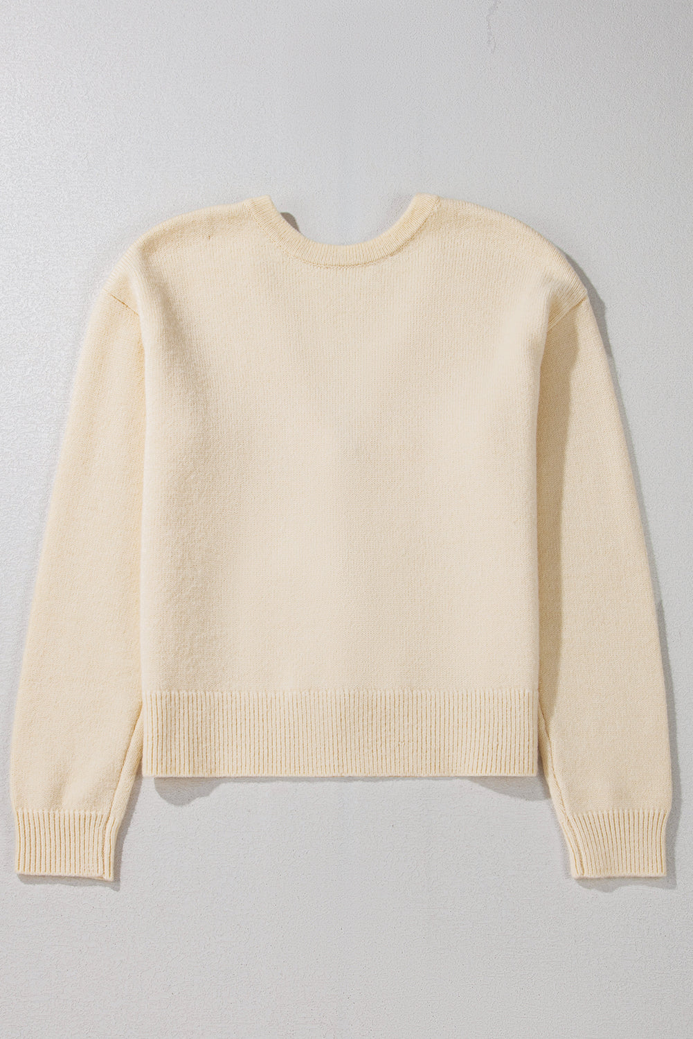 Bowknot Front V Neck Long Sleeve Cardigan - Charming Charlie