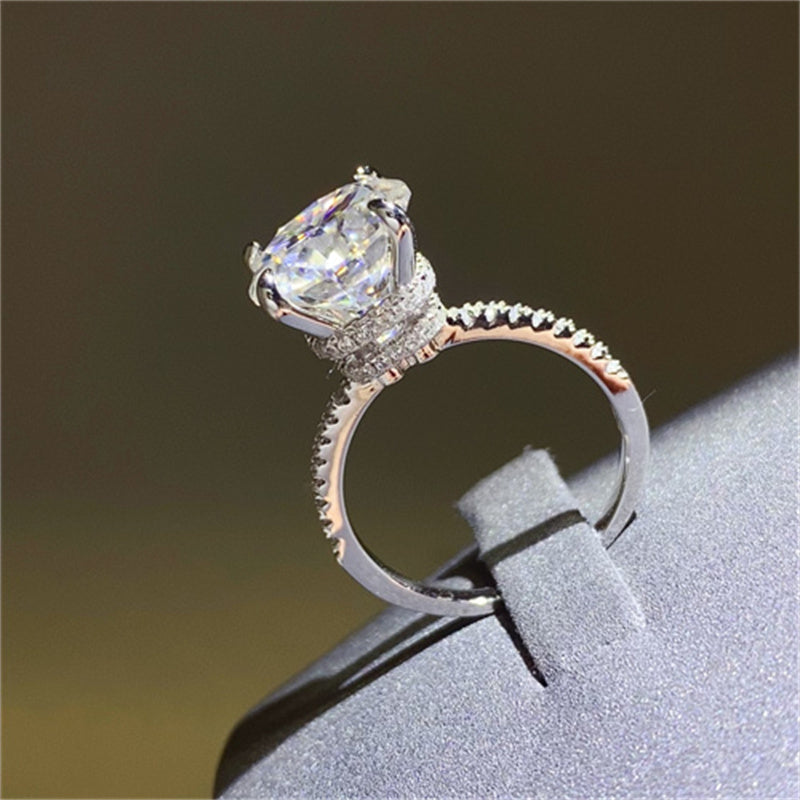 5 Carat Moissanite 925 Sterling Silver Ring - Charming Charlie