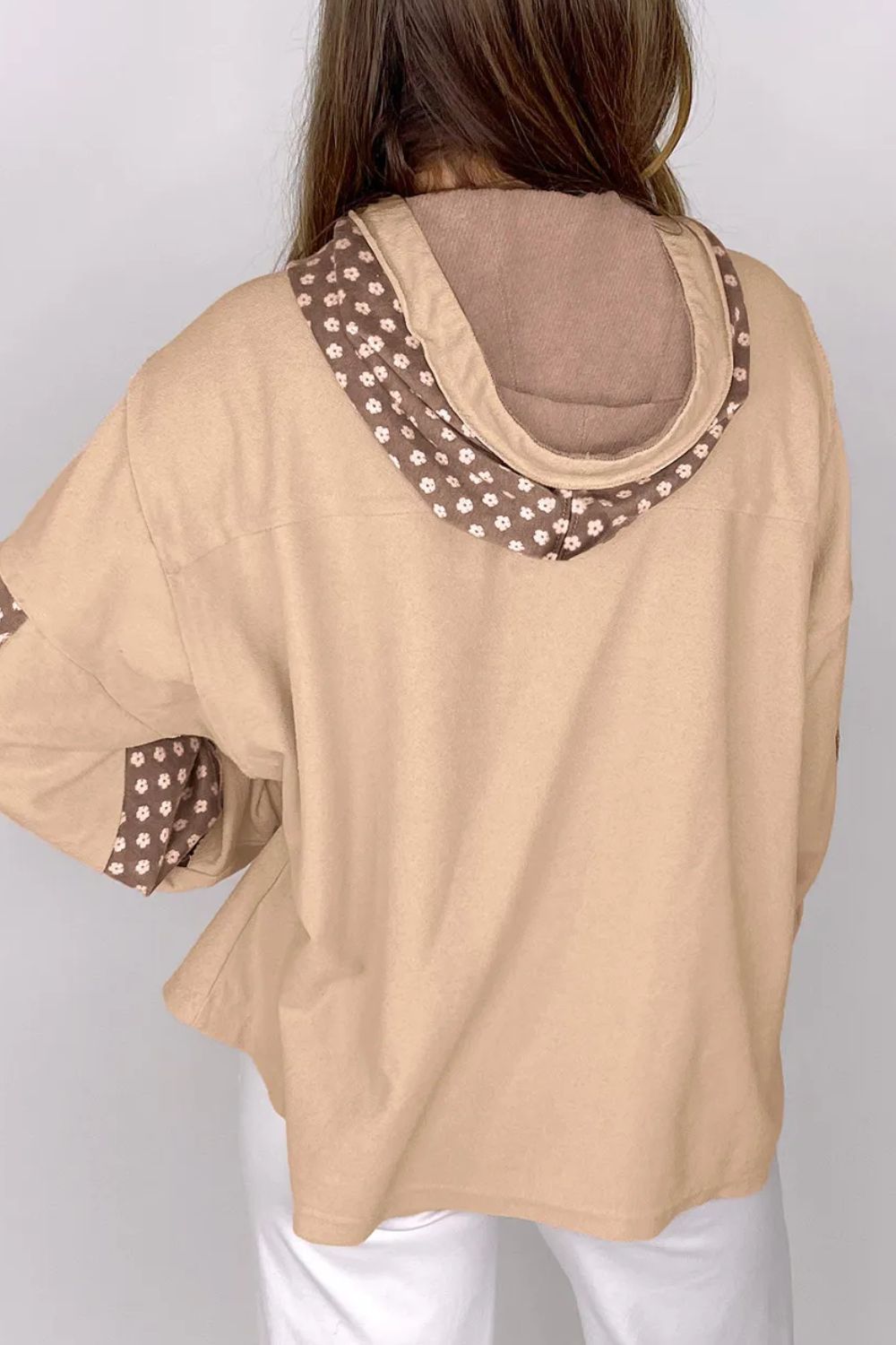 Drawstring Star Long Sleeve Hoodie - Charming Charlie