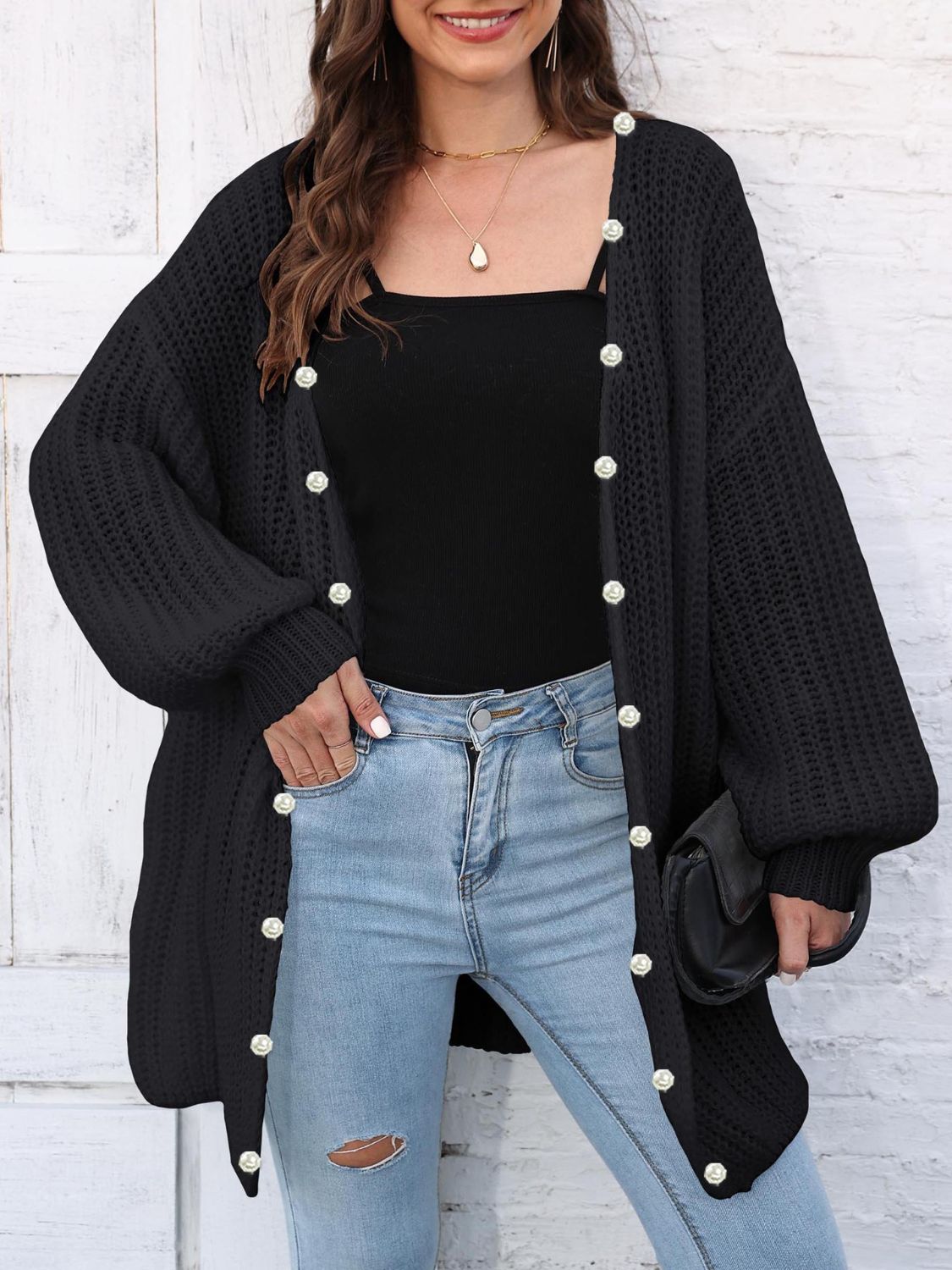 Open Front Long Sleeve Cardigan - Charming Charlie