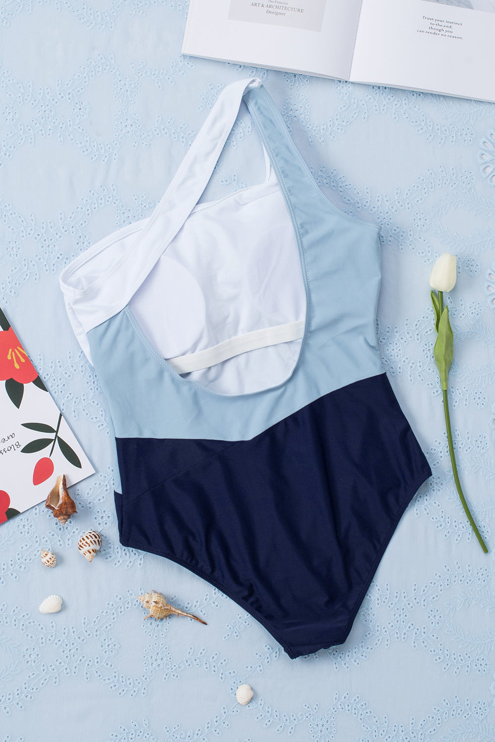 Full Size Cutout Color Block Sleeveless One-Piece Swimwear - Charming Charlie