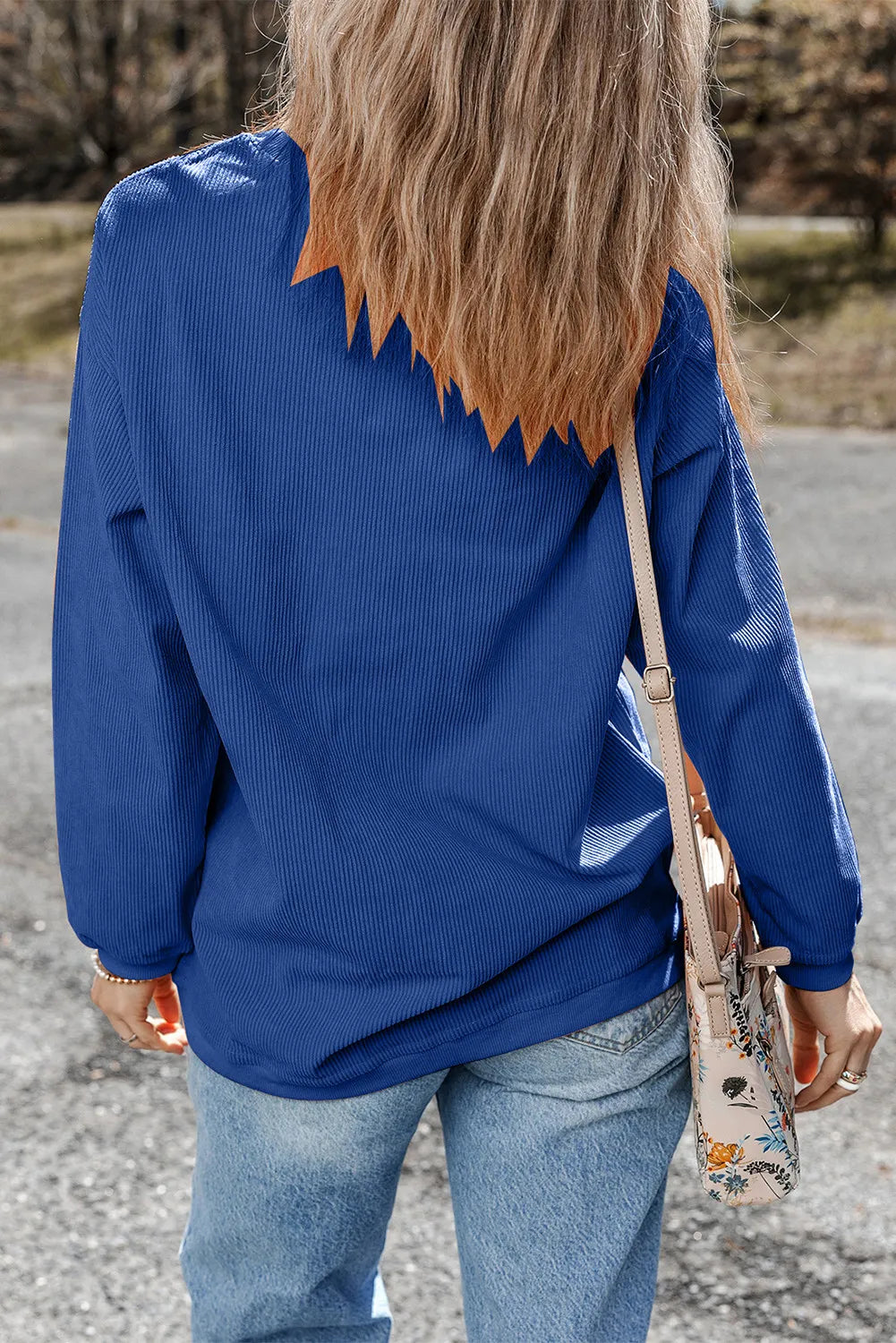 GAME DAY Round Neck Long Sleeve Sweatshirt - Charming Charlie